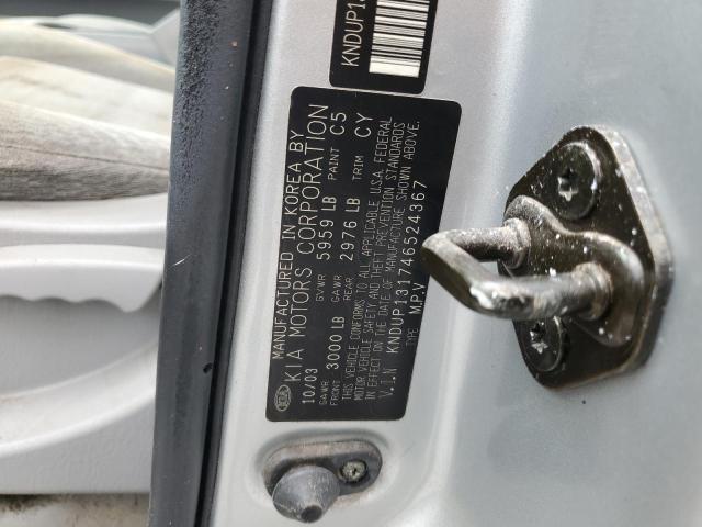 Photo 10 from auction – 2004 KIA SEDONA EX with VIN KNDUP131746524367