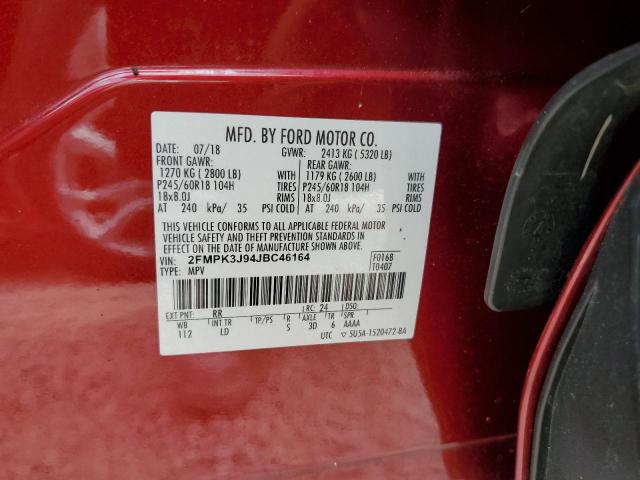 Photo 10 from auction – 2018 FORD EDGE SEL with VIN 2FMPK3J94JBC46164