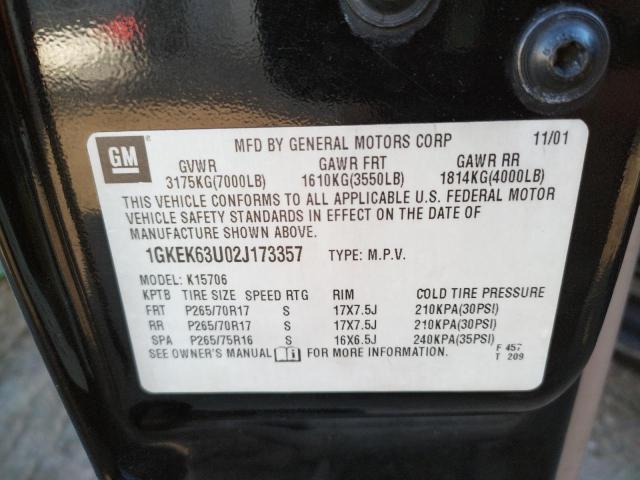 Photo 10 from auction – 2002 GMC YUKON with VIN 1GKEK63U02J173357