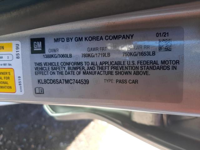 Photo 10 from auction – 2021 CHEVROLET SPARK 1LT with VIN KL8CD6SA7MC744539