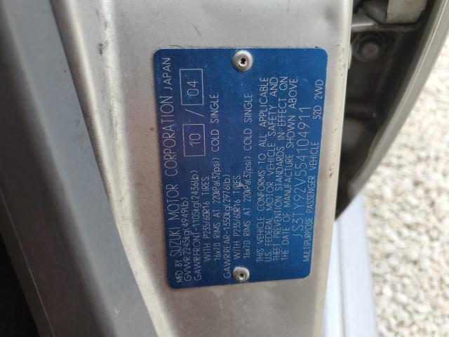 Photo 10 from auction – 2005 SUZUKI XL7 EX with VIN JS3TY92V554104911