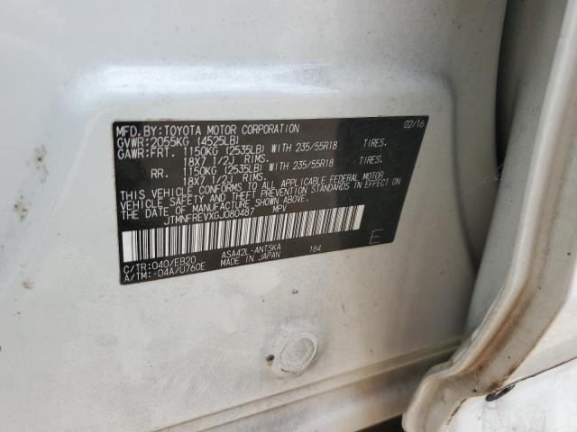 Photo 10 from auction – 2016 TOYOTA RAV4 SE with VIN JTMNFREVXGJ080487