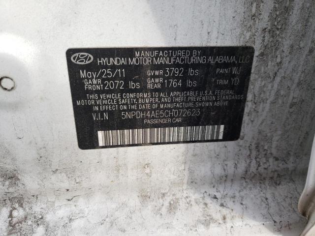 Photo 10 from auction – 2012 HYUNDAI ELANTRA GL with VIN 5NPDH4AE5CH072623