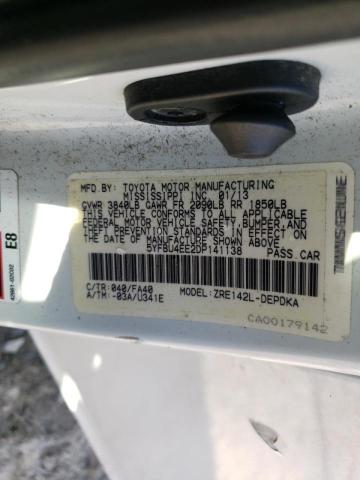 Photo 10 from auction – 2013 TOYOTA COROLLA BA with VIN 5YFBU4EE2DP141138