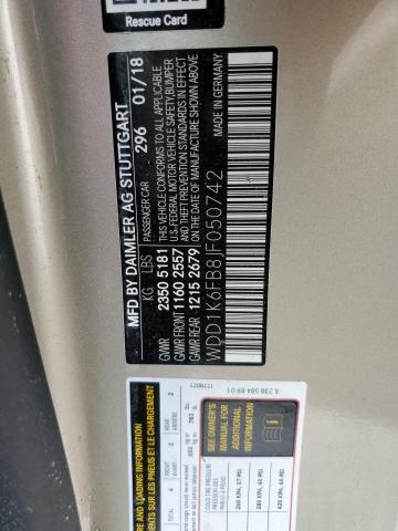 Photo 10 from auction – 2018 MERCEDES-BENZ E 400 with VIN WDD1K6FB8JF050742