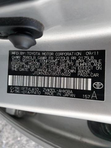 Zdjęcie 10 z aukcji – 2011 TOYOTA PRIUS z VIN JTDKN3DU1B5316022