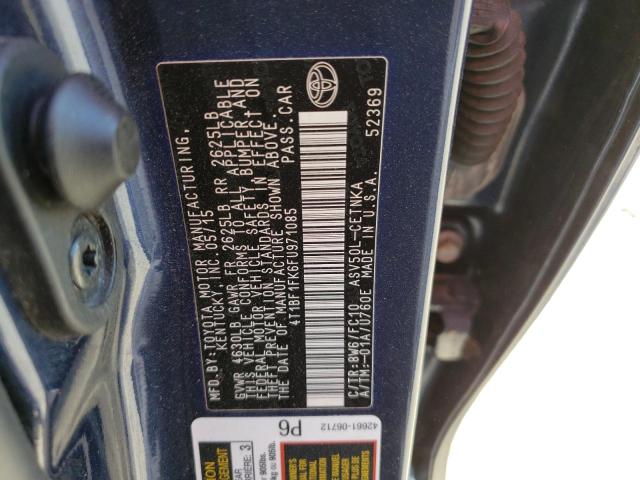 Photo 10 from auction – 2015 TOYOTA CAMRY LE with VIN 4T1BF1FK6FU971085