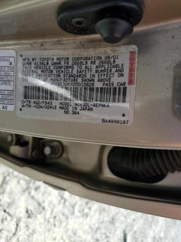 Photo 10 from auction – 2002 TOYOTA CAMRY with VIN JTDBE32KX20010628