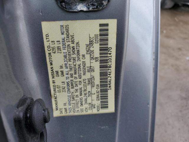 Photo 10 from auction – 2008 NISSAN ALTIMA 2.5 with VIN 1N4AL24E78C101470