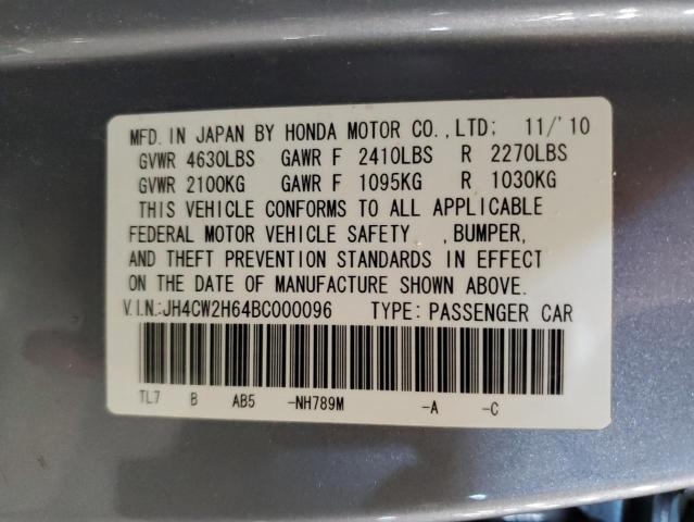 Photo 10 from auction – 2011 ACURA TSX with VIN JH4CW2H64BC000096