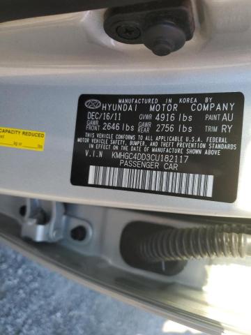 Photo 10 from auction – 2012 HYUNDAI GENESIS 3. with VIN KMHGC4DD3CU182117