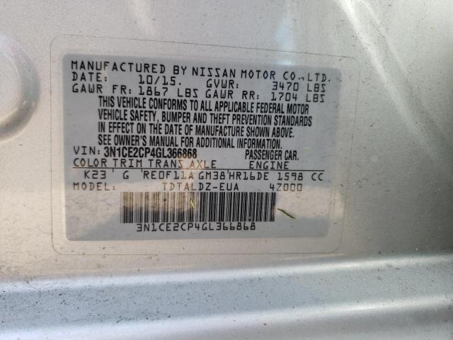 Photo 10 from auction – 2016 NISSAN VERSA NOTE with VIN 3N1CE2CP4GL366868