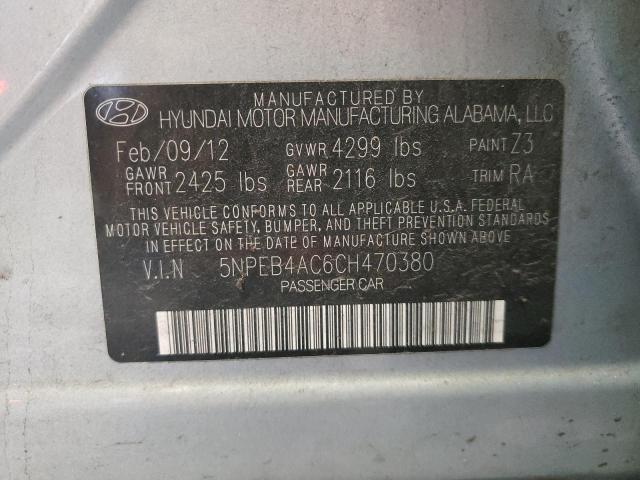 Photo 10 from auction – 2012 HYUNDAI SONATA with VIN 5NPEB4AC6CH470380