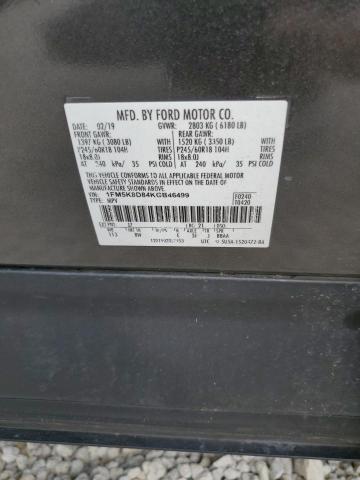 Photo 10 from auction – 2019 FORD EXPLORER X with VIN 1FM5K8D84KGB46499