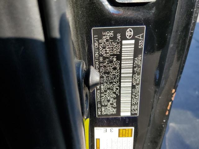 Photo 10 from auction – 2012 TOYOTA SCION TC with VIN JTKJF5C7XC3024892