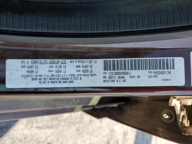Photo 10 from auction – 2013 CHRYSLER 200 TOURIN with VIN 1C3CCBBB9DN568811