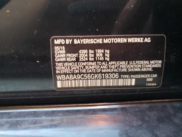 Photo 10 from auction – 2016 BMW 320 I with VIN WBA8A9C56GK619306