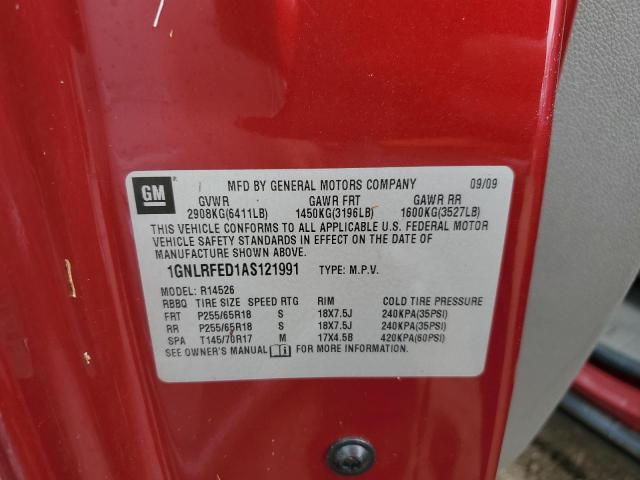Photo 10 from auction – 2010 CHEVROLET TRAVERSE L with VIN 1GNLRFED1AS121991