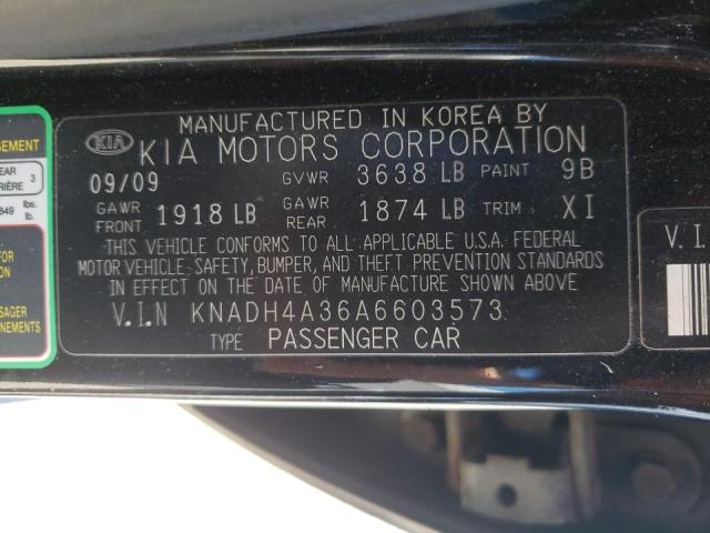 Photo 10 from auction – 2010 KIA RIO LX with VIN KNADH4A36A6603573