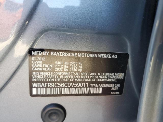Photo 10 from auction – 2012 BMW 550 I with VIN WBAFR9C56CDV59011