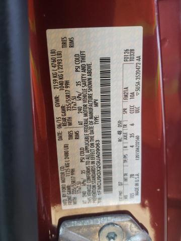 Photo 10 from auction – 2016 FORD ESCAPE SE with VIN 1FMCU9GX2GUA09063