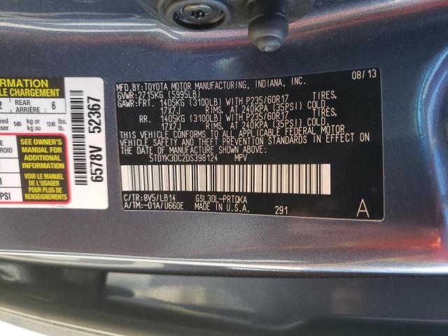 Photo 10 from auction – 2013 TOYOTA SIENNA XLE with VIN 5TDYK3DC2DS398124