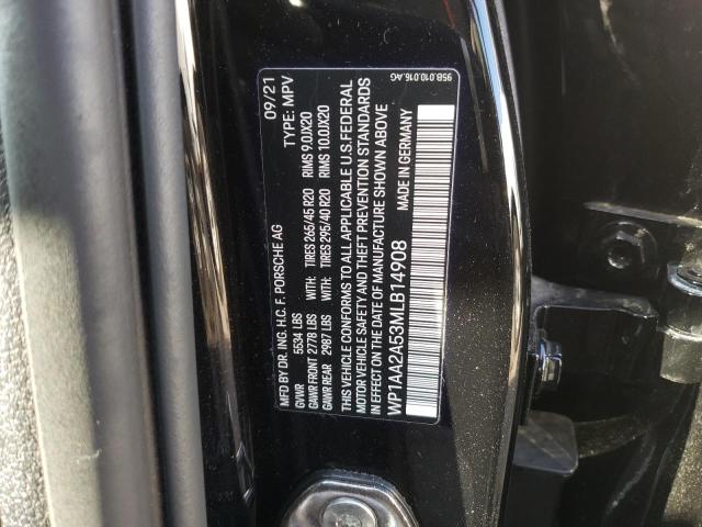 Photo 10 from auction – 2021 PORSCHE MACAN with VIN WP1AA2A53MLB14908