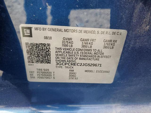 Photo 10 from auction – 2018 CHEVROLET SILVERADO with VIN 3GCPCREC2JG529671