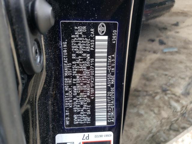 Photo 10 from auction – 2015 TOYOTA CAMRY LE with VIN 4T1BF1FK2FU077116