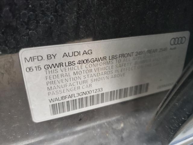 Photo 10 from auction – 2016 AUDI A4 PREMIUM with VIN WAUBFAFL3GN001233