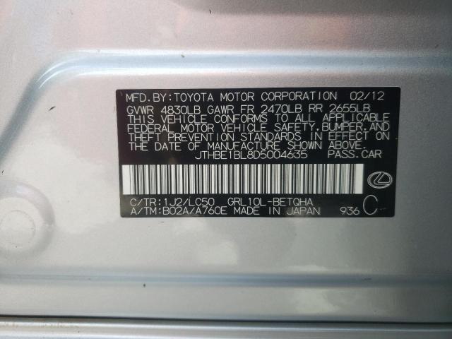 Photo 10 from auction – 2013 LEXUS GS 350 with VIN JTHBE1BL8D5004635
