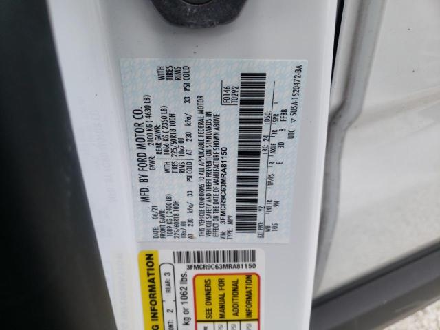 Photo 10 from auction – 2021 FORD BRONCO SPO with VIN 3FMCR9C63MRA81150