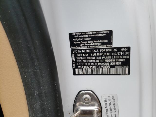 Photo 9 from auction – 2015 PORSCHE 911 TARGA with VIN WP0BB2A98FS135008