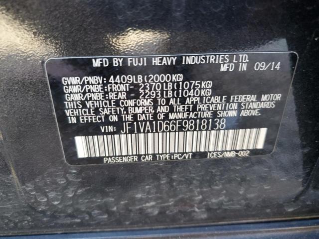 Photo 10 from auction – 2015 SUBARU WRX PREMIU with VIN JF1VA1D66F9818138
