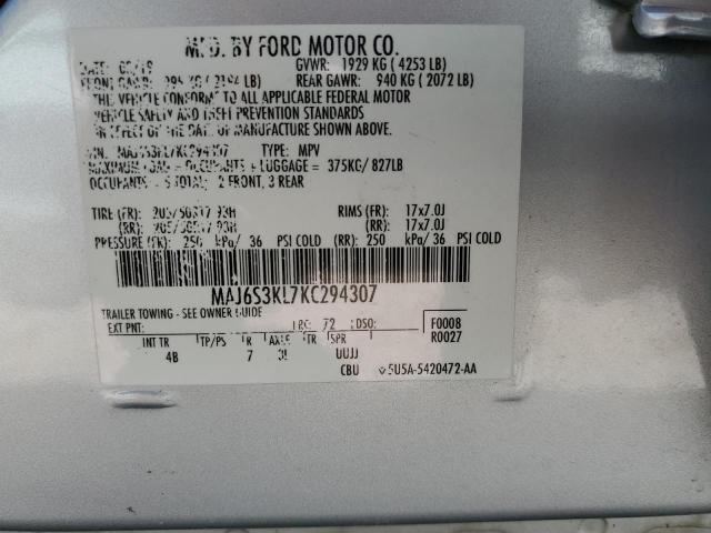 Photo 10 from auction – 2019 FORD ECOSPORT T with VIN MAJ6S3KL7KC294307