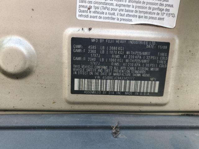 Photo 10 from auction – 2010 SUBARU OUTBACK 2. with VIN 4S4BRCJC9A3342177