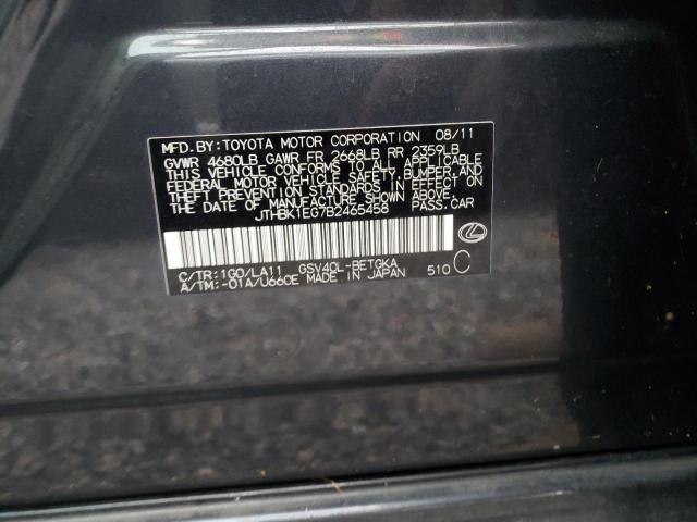 Photo 10 from auction – 2011 LEXUS ES 350 with VIN JTHBK1EG7B2465458