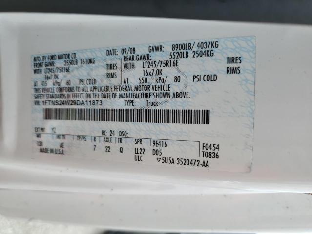Photo 10 from auction – 2009 FORD ECONOLINE with VIN 1FTNS24W29DA11873