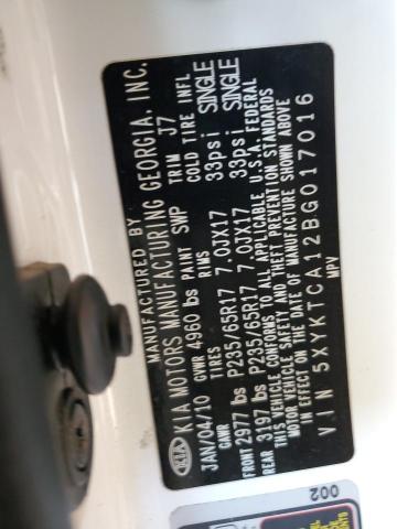 Photo 10 from auction – 2011 KIA SORENTO BA with VIN 5XYKTCA12BG017016