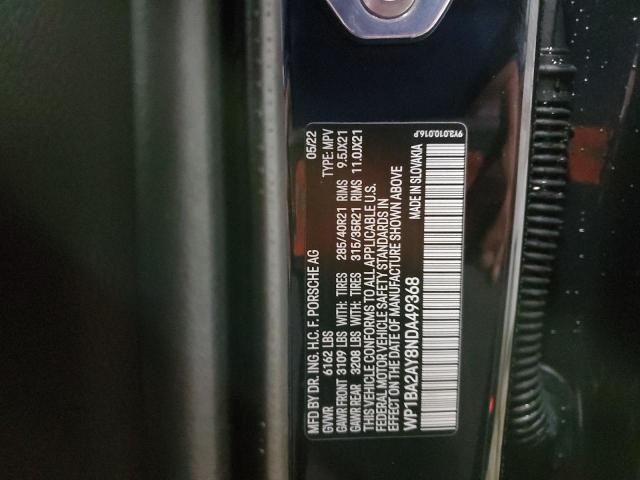 Photo 10 from auction – 2022 PORSCHE CAYENNE CO with VIN WP1BA2AY8NDA49368