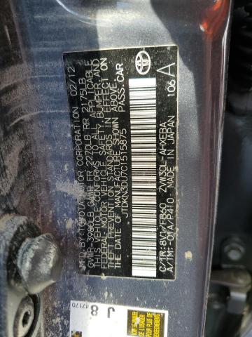 Photo 10 from auction – 2012 TOYOTA PRIUS with VIN JTDKN3DU7C1515875