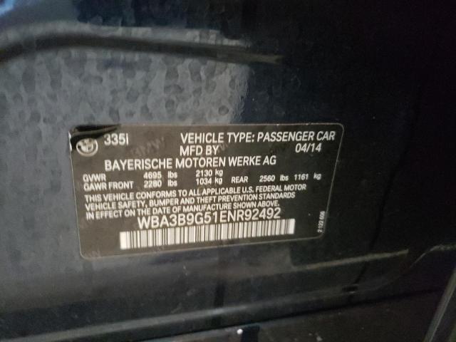 Photo 10 from auction – 2014 BMW 335 XI with VIN WBA3B9G51ENR92492