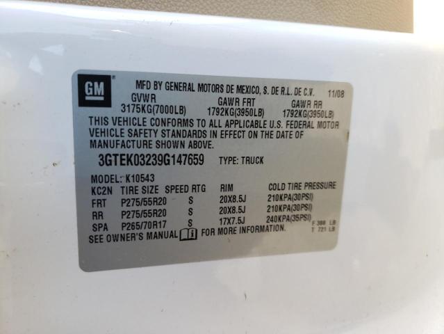 Photo 10 from auction – 2009 GMC SIERRA K15 with VIN 3GTEK03239G147659