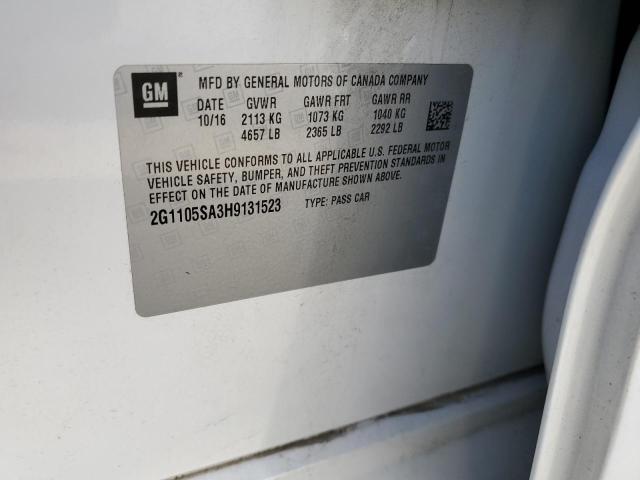 Photo 10 from auction – 2017 CHEVROLET IMPALA LT with VIN 2G1105SA3H9131523