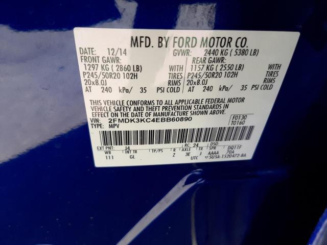 Photo 10 from auction – 2014 FORD EDGE LIMIT with VIN 2FMDK3KC4EBB60890
