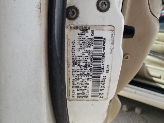 Photo 10 from auction – 2000 TOYOTA AVALON XL with VIN 4T1BF28B4YU093632