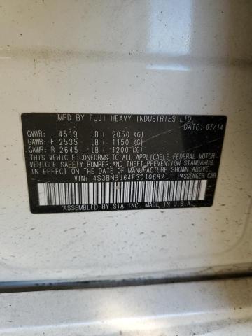 Photo 10 from auction – 2015 SUBARU LEGACY 2.5 with VIN 4S3BNBJ64F3010692