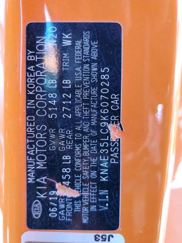 Photo 10 from auction – 2019 KIA STINGER GT with VIN KNAE35LC9K6070285