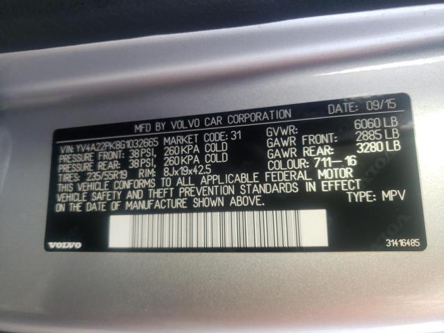 Photo 10 from auction – 2016 VOLVO XC90 T6 with VIN YV4A22PK8G1032665