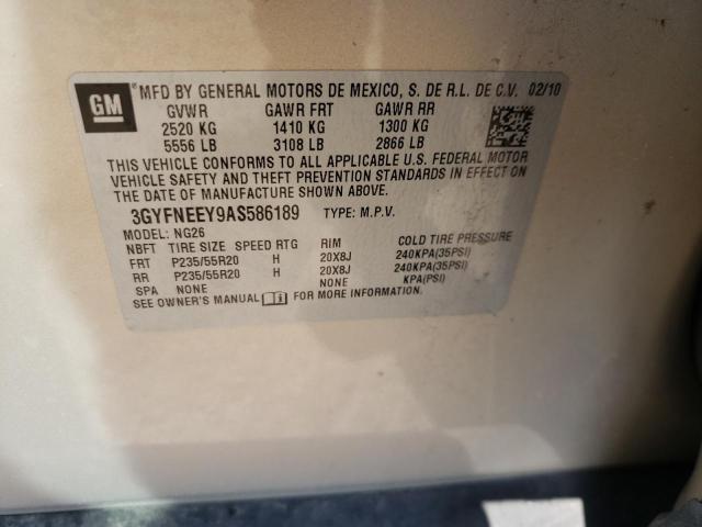 Photo 10 from auction – 2010 CADILLAC SRX PERFOR with VIN 3GYFNEEY9AS586189